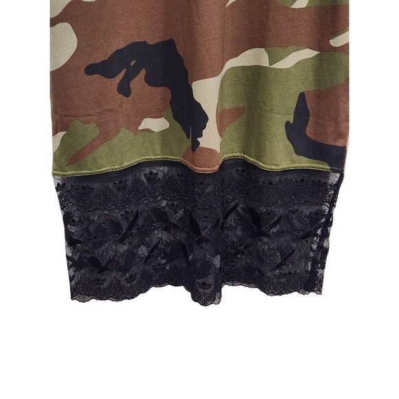 New! adidas Originals x DRY CLEAN ONLY Bangkok Camo Lace Hem Midi Shirt Dress, S - Picture 5 of 11